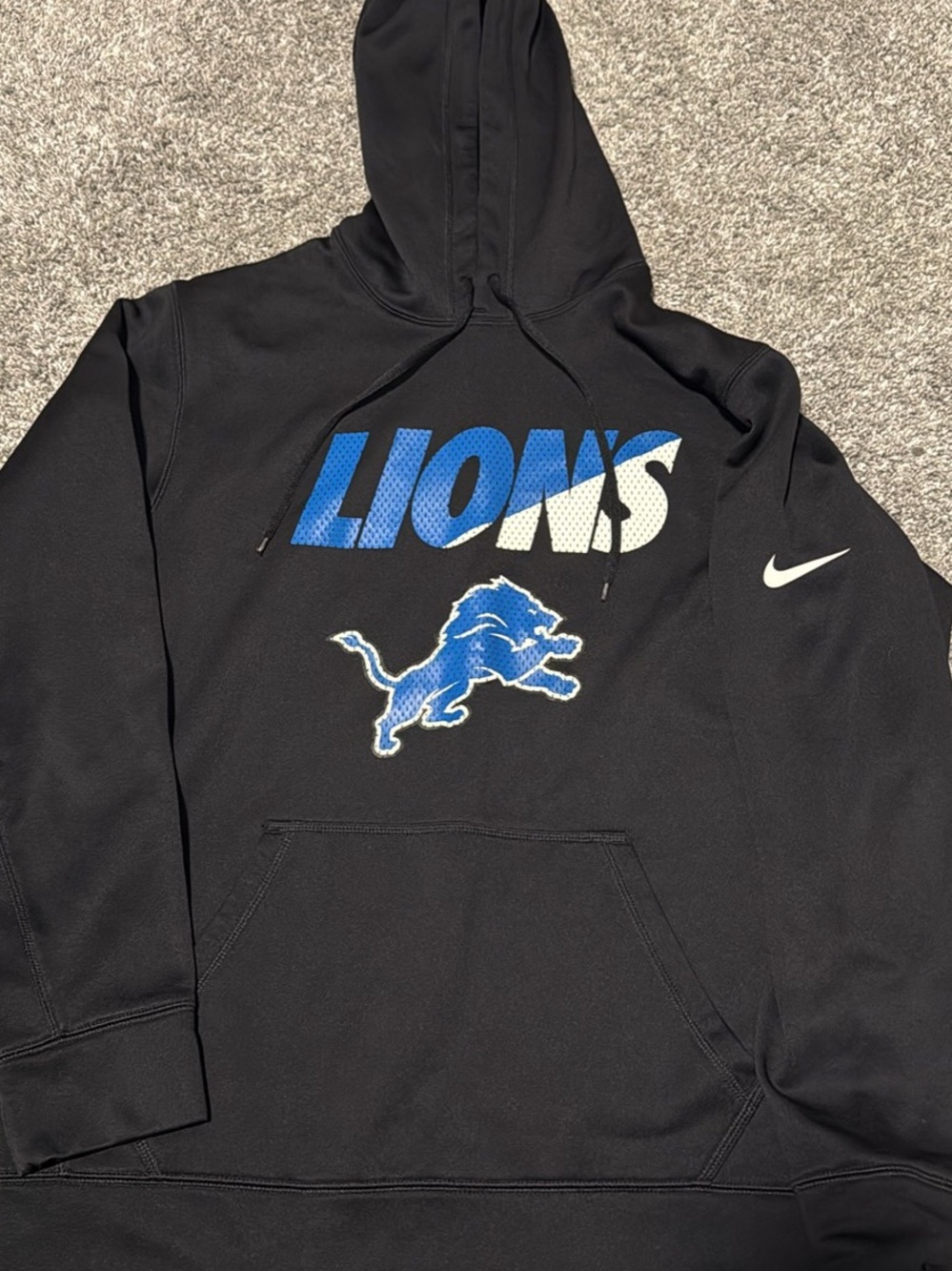 Men’s Nike Detroit Lions Black Hoodie Size Small